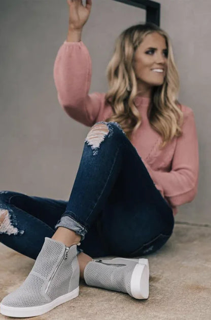 נעלי נשים חדשות 2019 עם בוהן עגולה וחלולות