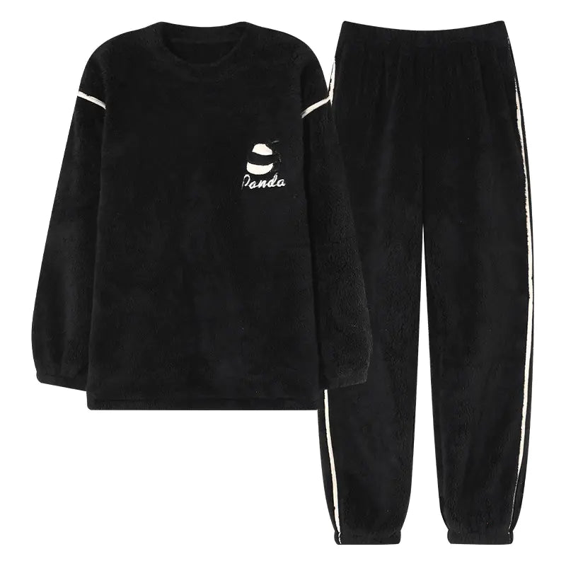 Men's Coral Velvet Thermal Pullover Pajamas