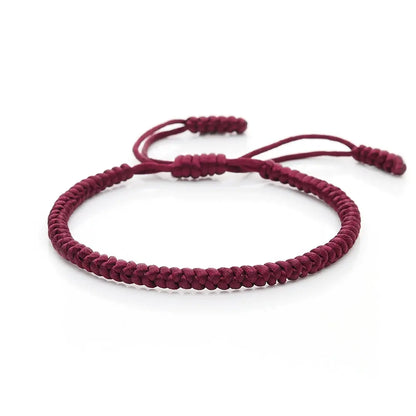 Multi-Color Hand-Woven Lucky Knot Couple Bracelet