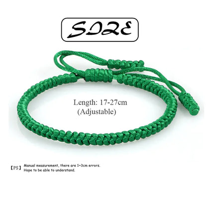 Multi-Color Hand-Woven Lucky Knot Couple Bracelet
