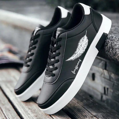 Men's Running Sneakers, Casual Feather Shoes, White Sneakers