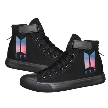 BTS High-Top Casual Shoes with Velcro (Couple's Style)