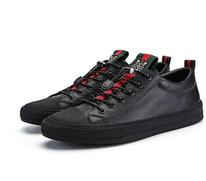 Men's Casual Tiger Embroidered Sneakers