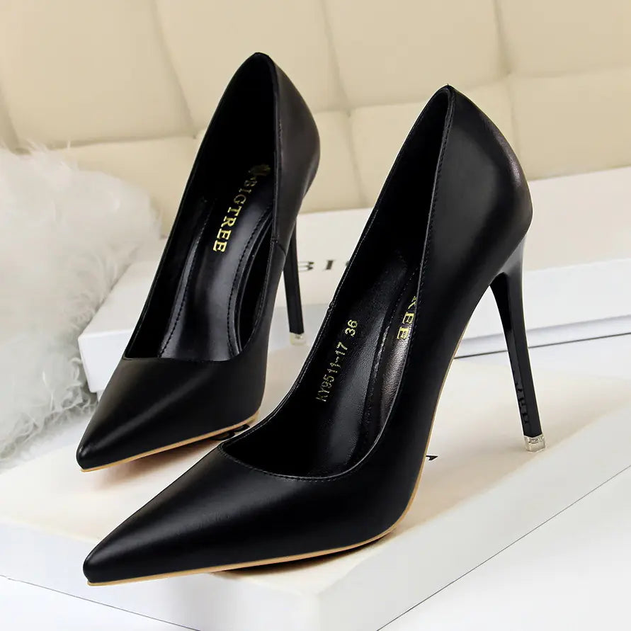 9511-17 Korean Style Slim High Heel Women's Shoes