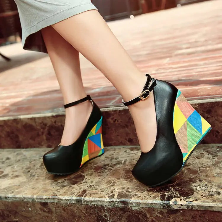 Waterproof Round-Toe High Heels