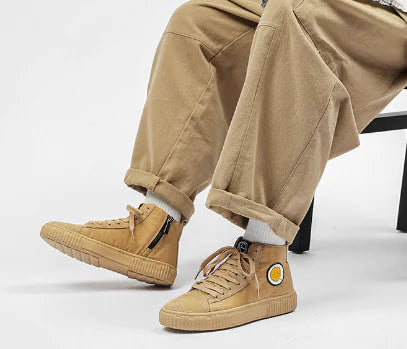 High-Top Canvas Shoes for Students and Casual Wear