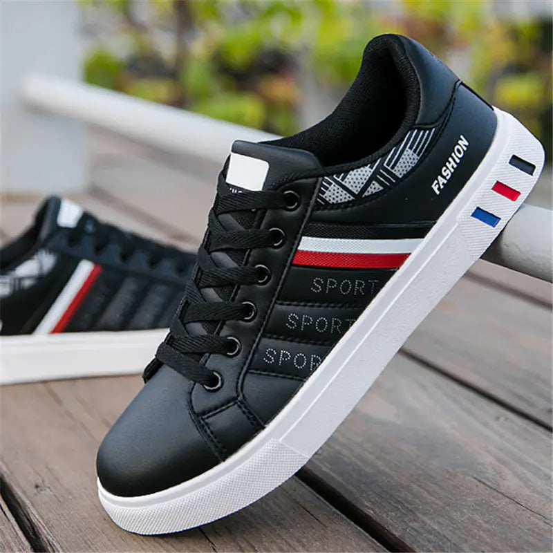 Men's Casual Trendy Breathable White Sneakers