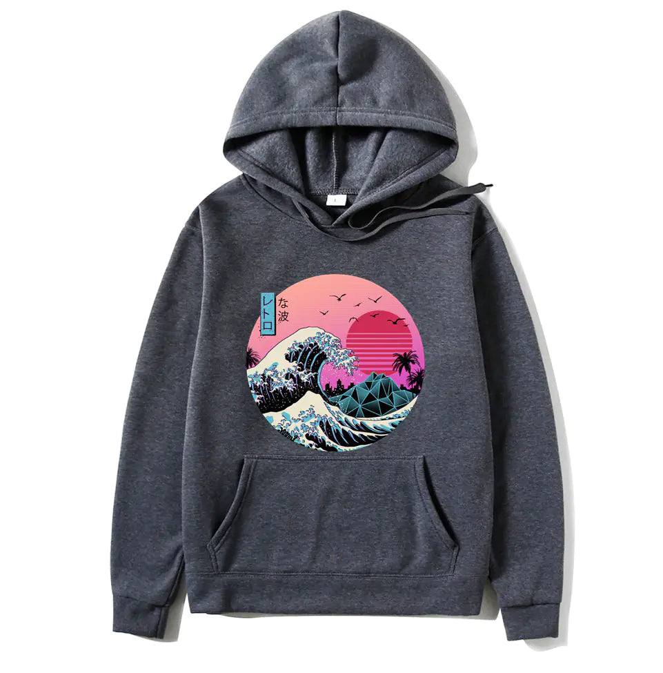 Japanese Anime Print Hoodies for Men and Women