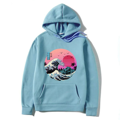 Japanese Anime Print Hoodies for Men and Women
