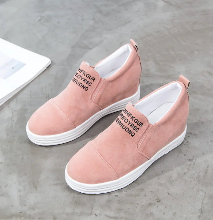 Comfortable High-Top Slip-On Canvas Shoes for Women
