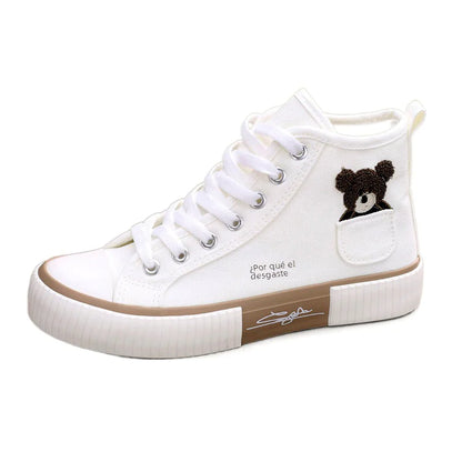 "Ins Style High-Top Canvas Shoes for Women - New Arrival"