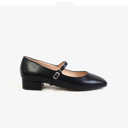 Vintage Mary Jane Shoes - Round Toe Flat Slip-On