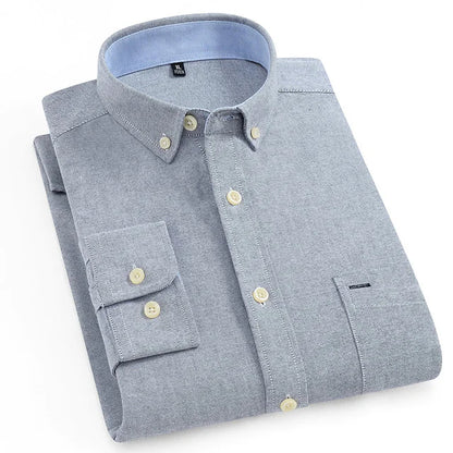 Men's Casual Solid Color Long Sleeve Shirt