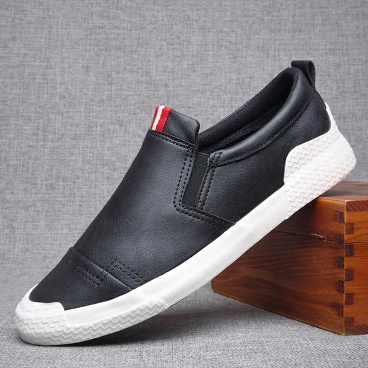 Slip-On Leather Shoes for Men - Casual and Versatile