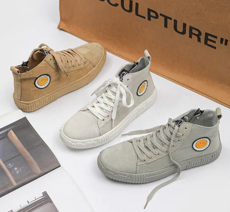 High-Top Canvas Shoes for Students and Casual Wear