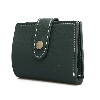 Button Closure Two-Fold and Three-Fold Card Wallets