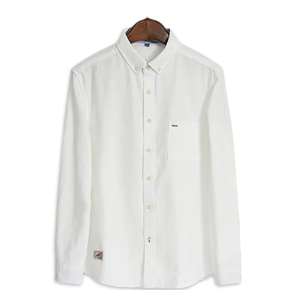 Men's Casual Solid Color Long Sleeve Shirt