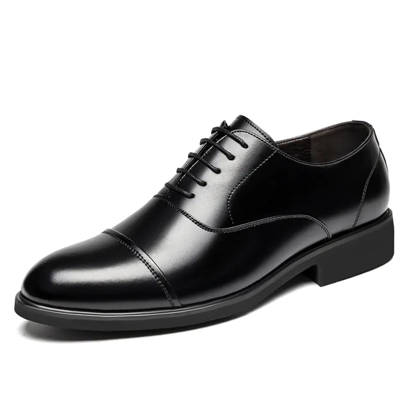 Men's Leather Dress Shoes with Height Increase (UK Style)