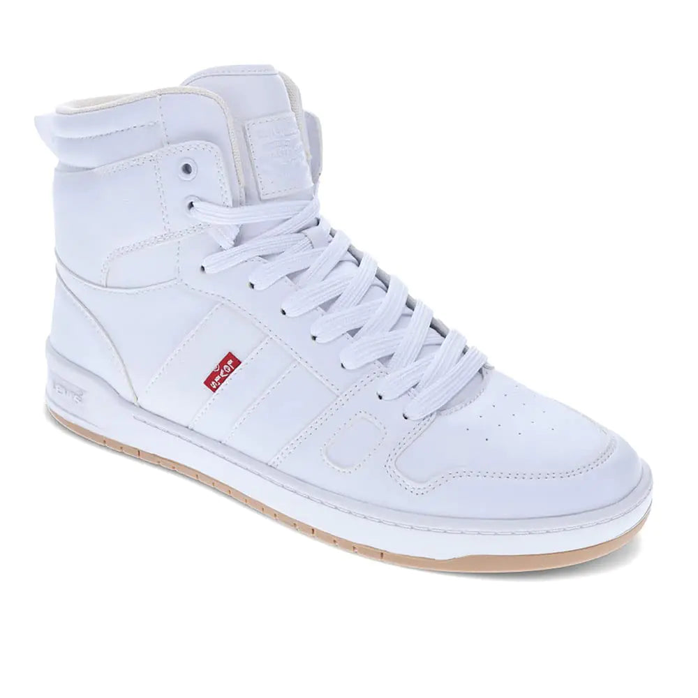 Levis Mens Casual Sneaker White/Gum 9