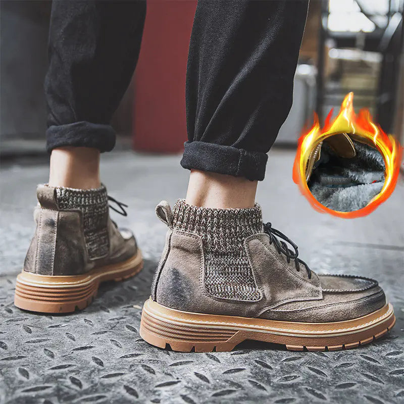 Men's High-Top Leather Martin Military Boots