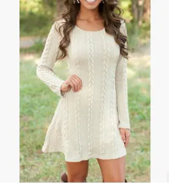 Long Sleeve Sweater, Sweater Dress, Loose Round Neck Sweater