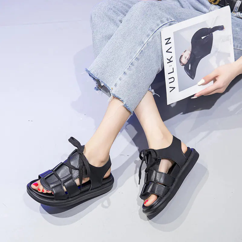 Summer Flat Roman Shoes for Women - Niche Sports Style