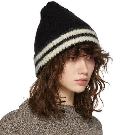 Striped Knitted Wool Hats for Men and Women