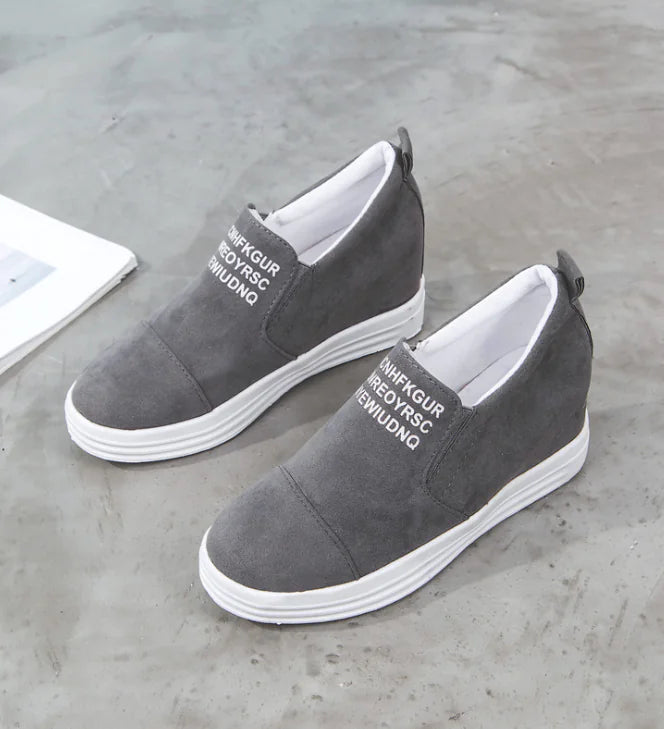 Comfortable High-Top Slip-On Canvas Shoes for Women