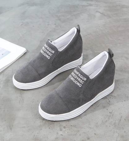 Comfortable High-Top Slip-On Canvas Shoes for Women
