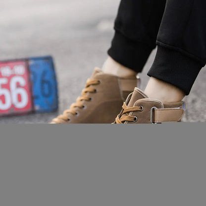 High-Top Sports Style Men's Sneakers - British Casual Shoes