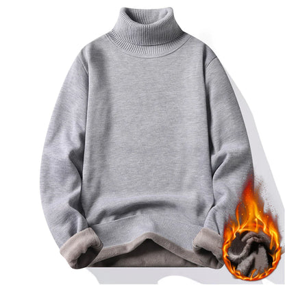 Plush High-Neck Sweater for Men