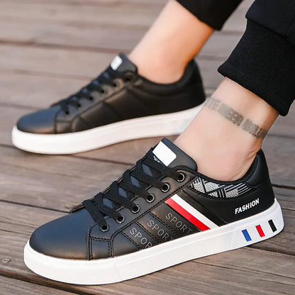 Men's Casual Trendy Breathable White Sneakers