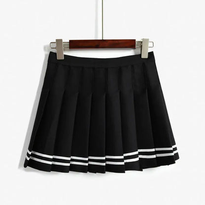 Pleated Skirt, Midi Skirt, Navy Sailor Mini Skirt