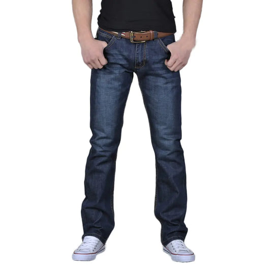 Vnihaq Mens Jeans Regular Fit Stretch Bootcut Flex Waist Denim Jeans Comfort Fashion Straight Leg Cowboy Jeans Work Pants Blue 30