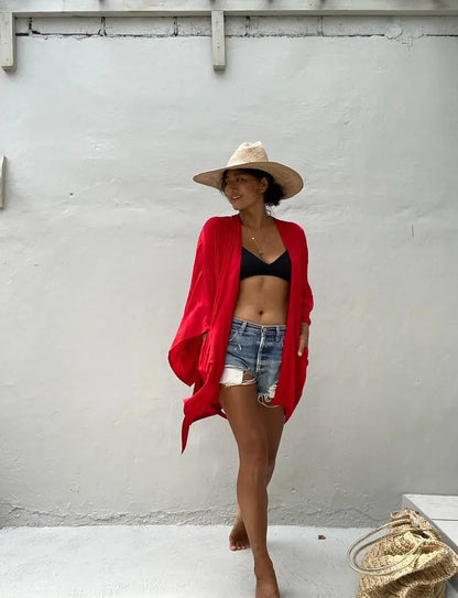 Short Cardigan Casual Beach Sunscreen Shirt for Ladies