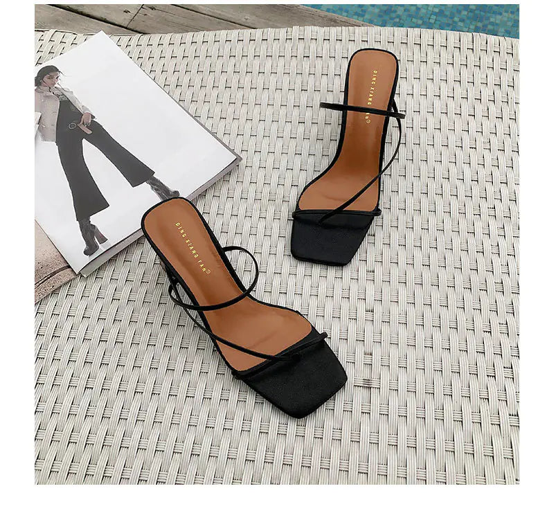 Classic Square-Toe Chunky Heeled Sandals (Summer 2020)