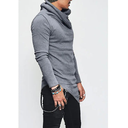 Unbalance Hem Long Sleeve Hoodies for Men 5XL