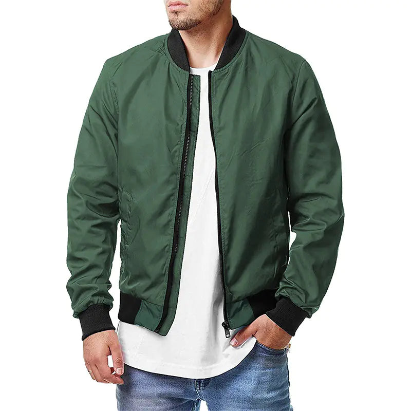 Men's Oversized Bomber Jacket for Spring and Autumn