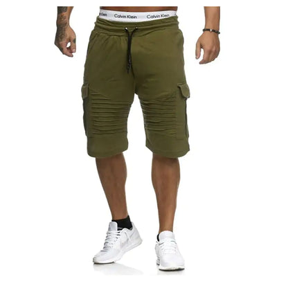Men's Pleated Lace-Up Shorts