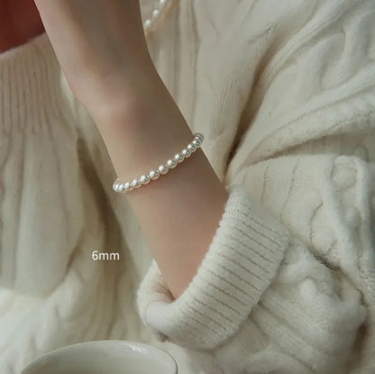 צמיד חרוזים אלגנטי משובץ פניני מים מתוקים