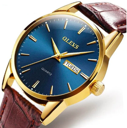 Quartz Couple Watches - Men's Mechanical Dual Calendar