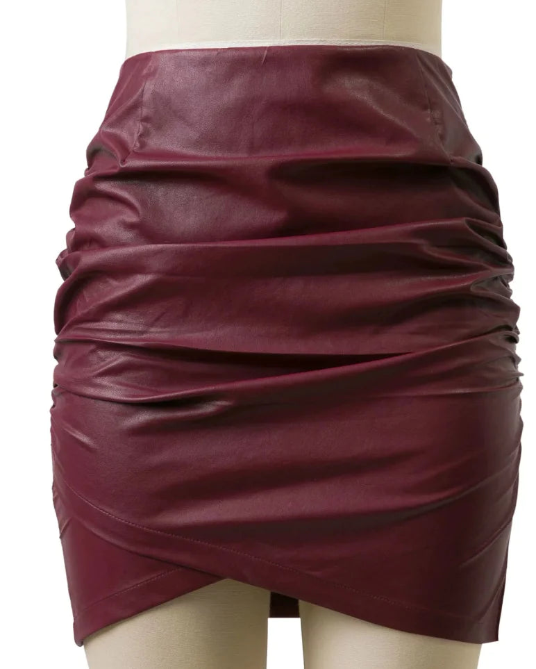 Bodycon Leather Skirt, Midi Skirt, Leather Skirt