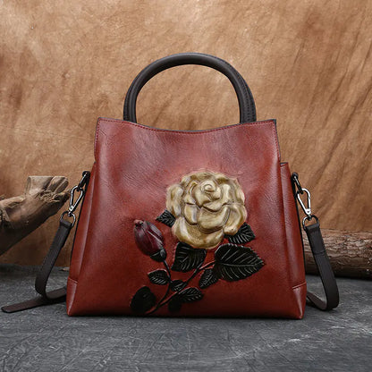 Vintage Style Handcrafted Bucket Bag for Women