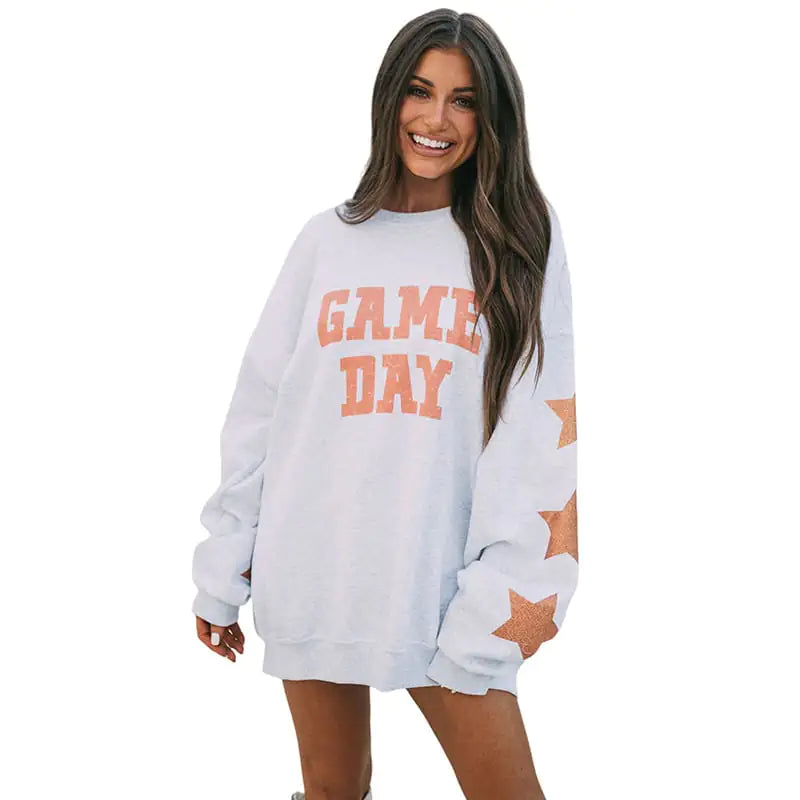 Casual Women's Loose Round Neck Long Sleeve Shirt