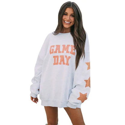Casual Women's Loose Round Neck Long Sleeve Shirt