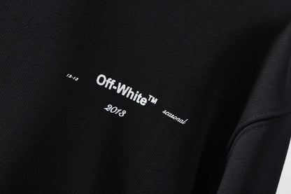 OFF WHITE 3D Embroidered Hoodie for Couples