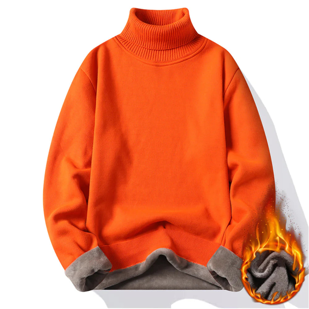 Plush High-Neck Sweater for Men