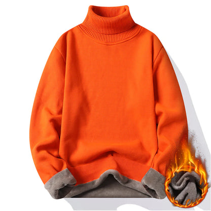Plush High-Neck Sweater for Men