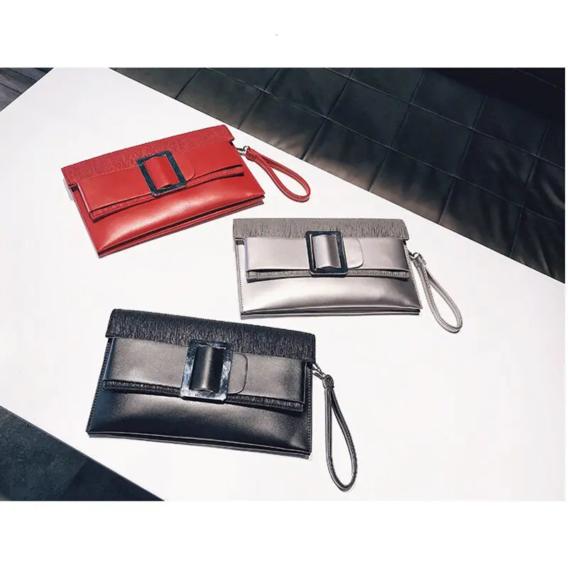 Luxury Leather Evening Clutch Bag for Women