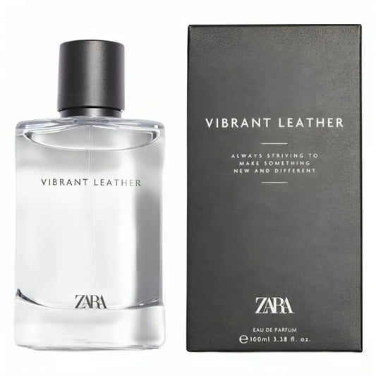 Zara Vibrant Leather EDP Eau De Parfum Cologne for Men 100 ML (3.38 FL. OZ)